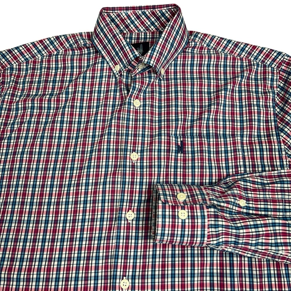 Johnnie O Button Down Shirt Mens Medium Casual Stretch Red